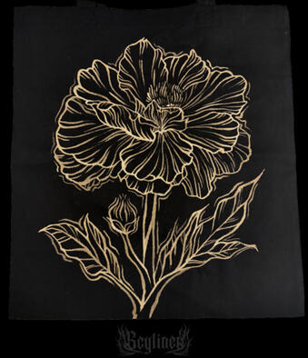 Bleached Flower Tote Bag