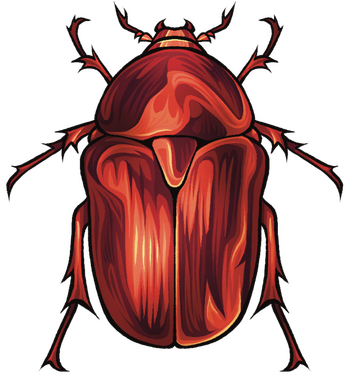 Red Beetle Sticker/Keychain