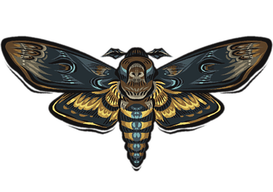 Death's Head Hawkmoth Sticker/Keychain Death's Head Hawkmoth Sticker/Keychain