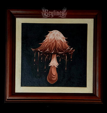 Acrylic Inky Cap Mushroom Painting Acrylic Inky Cap Mushroom Painting