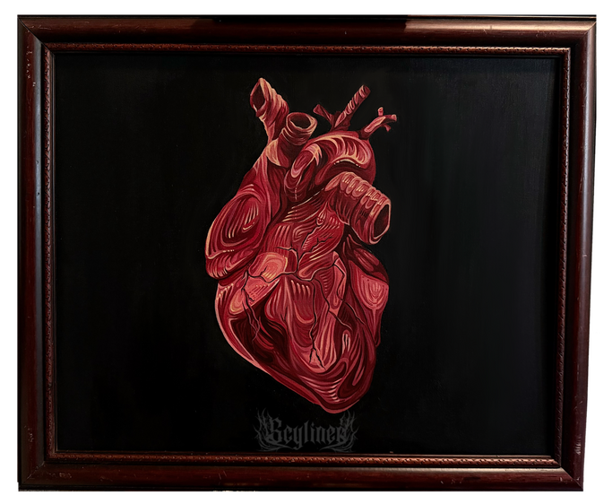 Acrylic Heart Painting